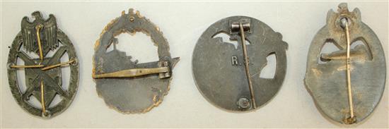 Eleven German Third Reich badges,